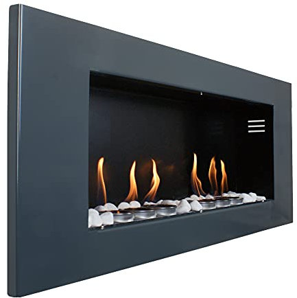 Kaminbau Mierzwa Gelkamin, etanolkamin, kamin, Aurora premium Eco antracit, glans