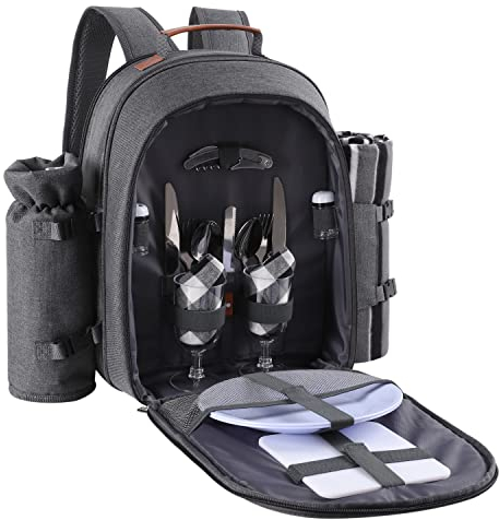 apollo walker Picknick-Rucksack, Dunkel_Grau, 2 Person, Modern
