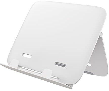 Leseständer Buchständer, weißes Kochbuch Stand & Halter zum Lesen, Rezept-Tablet-Lehrbuchhalter, perfekt für Home Counter Office School Bücherregal