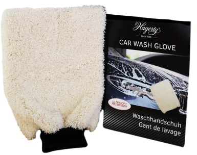 Hagerty Car Wash Glove - Premium Auto-Waschhandschuh aus Mikrofasern - Autoschwamm mit hoher Saugkraft - weicher & fusselfreier Mikrofaser-Handschuh -, A118032, Black, One Size