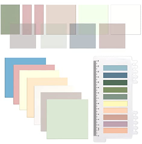 ONEDONE Transparent Sticky Notes 700 Sheets -Clear Sticky Notes for Annotating Books Translucent Book Tabs Book Page Markers Office & School Supplies