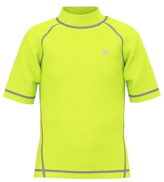 Jungen RashWeste Kurzarm UV Shirt - Rashguard Rash Vest Kinder Schwimm Strand T-Shirt Surfen Badeshirt Schwimmshirt Wassersport Top UPF50+ Schnelltrocknend Badebekleidung Frischgrün 13y