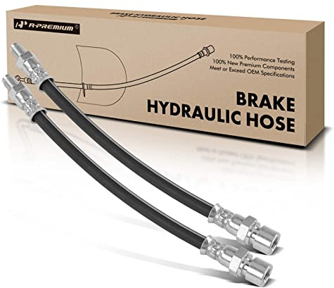 A-Premium Rear Driver and Passenger Brake Hydraulic Hose Compatible with Select Volkswagen Models - Beetle 1968-1979, Sedan 1968-2004, Super Beetle 1971-1979 - Replace# 311611776(Pack of 2)