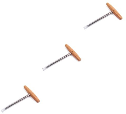 Abaodam 3stücke Heavy Duty T-handle Konische Reibahle Für Brückenstifte Robustes Werkzeug Für Holzarbeiter Und Gitarrenliebhaber Ergonomischer Holzgriff Für Präzise Bohrungen
