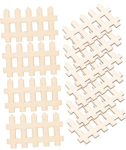BESPORTBLE Wohnkultur 100 STK Lattenzauneinfassung Miniaturzaun Mini Lattenzaun Kleiner Lattenzaun aus Holz Kleiner Holzzaun aushöhlen Säule Requisiten Holzspäne Spielzeugzimmer