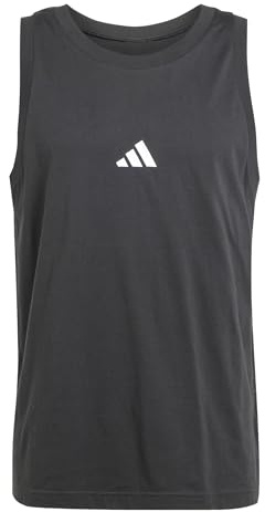 adidas Homme Essentials Small Logo Single Jersey Tank Top, Black/White, M