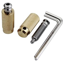 Guyker Tremolo Bridge Studs & Anchors Bridge Posts, Pure Steel and Brass Mounting Bolt Screw Inserts Compatible with FR 510TS Tremolo System Bridge - Set of 2