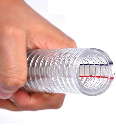 1 m flexibles Rohr für Wasserpumpen, Stahldrahtrohr, transparenter weicher PVC-Sanitärschlauch, Innendurchmesser 10–38 mm, Außendurchmesser 83 x Innendurchmesser 75 mm