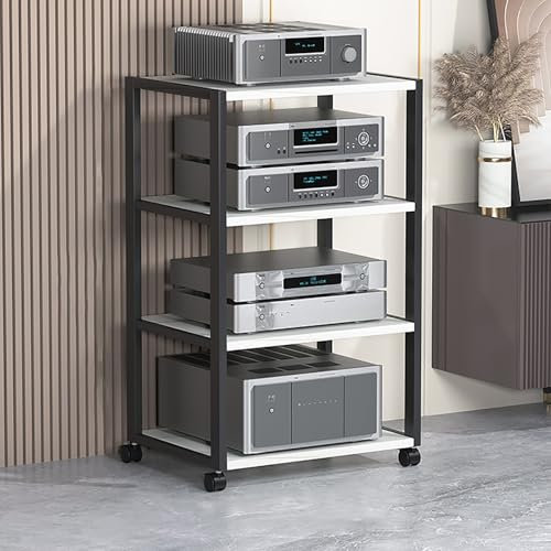 Tv-möbel & phonomöbel，Mit universellen Rädern, leicht zu bewegen，Multifunktion plattenspieler schrank，Mehrere Größen verfügbar，Starke Tragfähigkeit,Geeignet für Wohnzimmer, Schlafzimmer, Büro(Wit,50*4