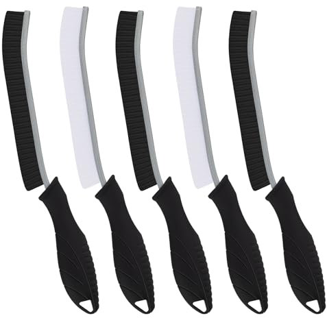 FOOGWEE Hartborsten Ecken Reinigungsbürste - Fugenbürste Bad - Schmale Reinigungsbürste Bad für Fugen und Ecken von Badezimmer, Fenster und Fliesen 5 Stück