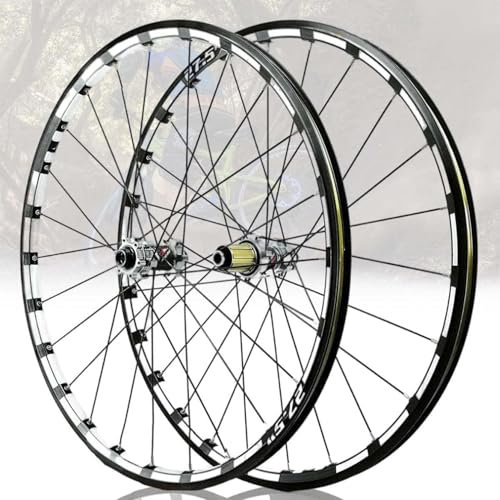 Ruote MTB Da 26'', 27,5'' E 29'', Set Di Ruote For Bicicletta Con Perno Passante, Ruota Anteriore E Posteriore, Freno A Disco A Doppio Strato, Mozzo Dritto A 24 Bulloni For Cassette Da 7-12 Velocità(S