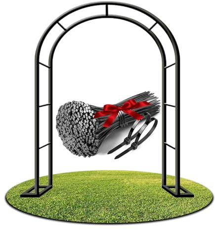 Rosenbogen Gartenbogen Rankhilfe Rosenhilfe Rosenbogen Aus Metall Stabil, Rankbogen Rankgitter Spalier Für Hochzeit, Garten, Balko(Schwarz,W300 X 220cm)