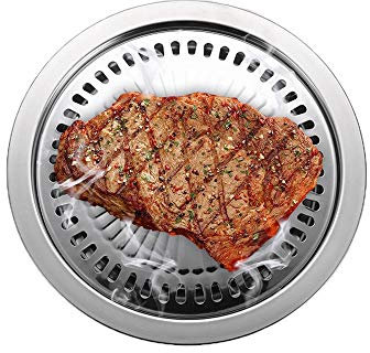 Plla de Barbacoa para Exteriores, sin Humo, sartén de Gas, Antiadherente, para Cocina de Gas, Estufa eléct, Bandeja para Hornear, plla de Barbacoa, Herramientas para Barbacoa al Aire libr