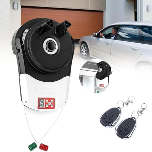 Roll Up Door Opener with 2 Remotes & 800N Motor for Garage and Gate, Easy Installation