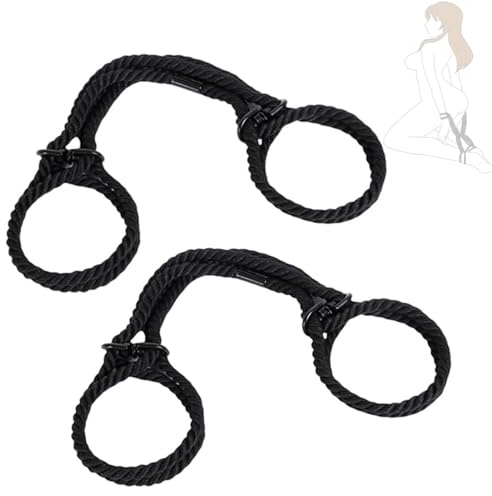 2 corde di cotone nere regolabili fatte a mano per feste di gioco