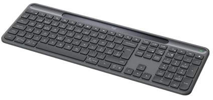 Logitech Signature Slim Solar+ K980 for Business kabellose Tastatur | Leises Tippen, sicherer Empfänger, Bluetooth, Windows, Mac, QWERTZ DEU – Graphit
