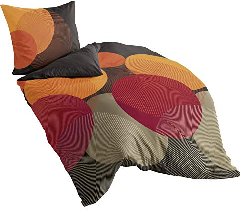 Bierbaum, Mako-Satin Bettwäsche , Designed in Germany, 6155 kakao 09, 155x220 cm + 80x80 cm