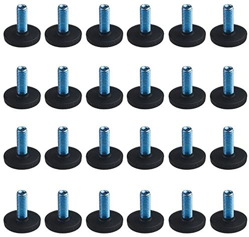 TOVOT 24PCS M6 Verstellbare Funirutre Füße Schraubbare Möbelfüße