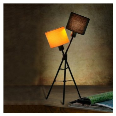 cagü Design Retro Lounge Tischlampe IRIS Schwarz-Bunt 55cm Höhe
