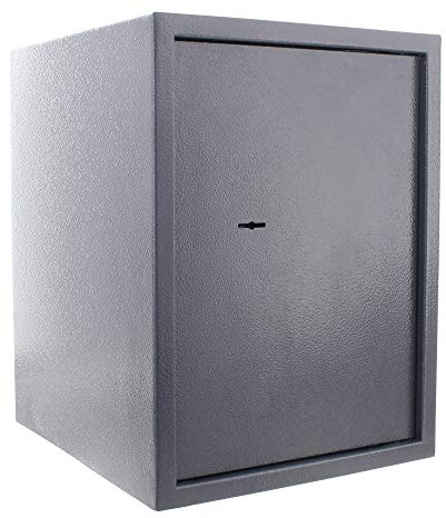 Rottner Möbeltresor HomeStar 4, Doppelbartschloss, Anthrazit, BxH 310x415 mm, Befestigungsmaterial inklusive, leichter Feuerschutz, 1 Fachboden