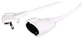 Prendeluz - Cavo prolunga schuko resistente, colore bianco, 3 metri