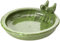 Esschert Design FB489 Bain d'oiseau Rond en céramique Vert - 10,9 x 32,9 x 30,7 cm