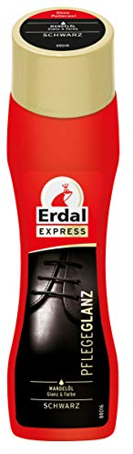 Erdal Pflegeglanz schwarz, Schuhpolitur für sofortigen Glanz, mit Mandelöl, 1er Pack (1 x 75 ml)