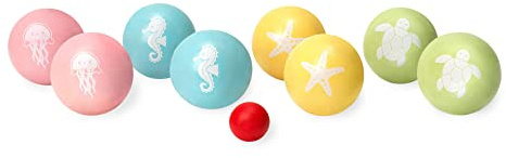 Legami - Set di Bocce in Legno, 8 Bocce e 1 Pallino, Custodia inclusa