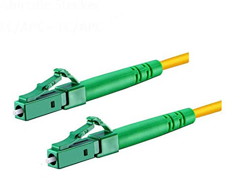 CONBIC LWL Glasfaser-Kabel – OS2 gelb, LC/APC-LC/APC, Simplex 9/125 Patchkabel G.657.A2 – Lichtwellenleiter Meterauswahl (25m)