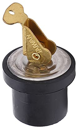 Aramox Marine-Ablassschraube, 19 Mm Kompressions-Ablassschraube, Messing, Schraubtyp, Gummidichtung, Boot, Yacht, Marinezubehör(7/8 inch (2974B2))