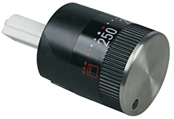 easyPART Kompatibel/Ersatz für BOSCH 00423072 Knebel Kochstelle Drehgriff Drehknopf Schalter Backofentemperatur Grill Wahlschalter schwarz/silber versenkbar Backofen Herd Ofen Siemens 423072 HE100550