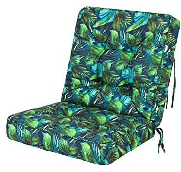 Hollywoodschaukel Bankkissen Schaukel Gardenkissen Schaukelauflagen Schaukelkissen Bankauflagen Kissen Bank Liegekissen, 110 x 60 cm, Blaues Blätter