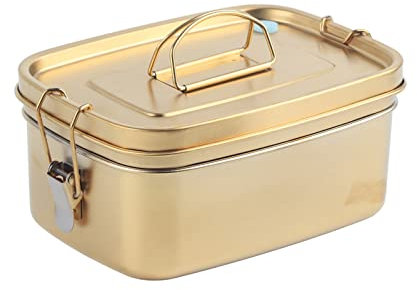Pilipane Scatola portapranzo in Acciaio Inox di Alta qualità, Contenitore per Il Pranzo in Acciaio Inox, 304 Il Contenitore per Il Pranzo Bento è a Prova di perdite, Senza plastica, Facile da Pulire