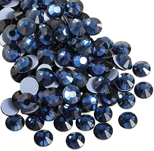 BEADSLAND Hotfix Pedrería, 1440Pcs Flatback Crystal pedrería para Manualidades Ropa DIY Decoración,Montana,SS16,3.8-4.0mm