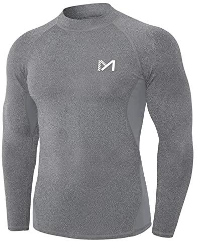 MEETYOO Tee Shirt Compression Homme Manche Longue/Courte,Baselayer Maillot Running Vetement Fitness pour Sports Jogging Musculation