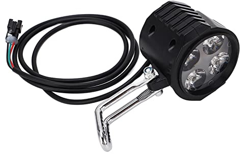 10 Zoll Elektroroller Vorderlicht Universal 12-72V 2 in 1 Elektrofahrrad Horn Scheinwerfer für Radfahren Zubehör