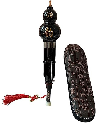 harayaa Flöte, Cucurbit-Flöte, Holzblasinstrument, ethnisches Musikinstrument, tragbar, C-Taste mit Etui, traditioneller Bambus, für Schüler, Kinder,