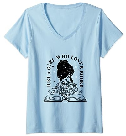 Donna Un altro capitolo Bookish Ben letto per i nerd dei libri, topi di biblioteca Maglietta con Collo a V