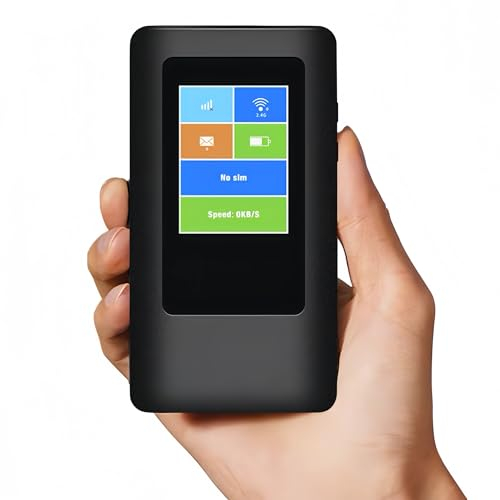 Bewinner Mobiler 5G Router Hotspot, Modem WLAN Extender, Hochgeschwindigkeits Taschen Gerät, 2,4-Zoll-LCD Display, Tragbarer Hotspot für Reisen, Dualband 2,4 G 5,8 G