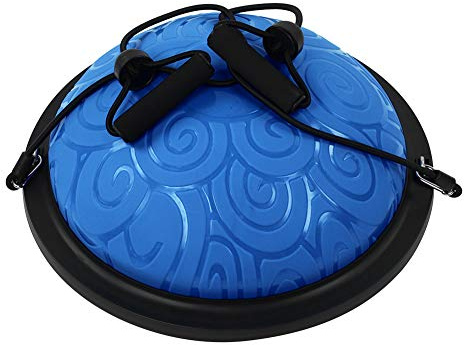 Wakects Halber Yoga-Ball, Balance-Trainer-Ball, ABS-Yoga-Übung, Halber Gymnastikball für Heim-Fitnessstudio, Kerntraining, Fitness, Stabilität, Trainingsgeräte (Blue)