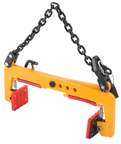 Lfhelper Bordsteinzange Steinzange 325kg Versetzzange 12-36cm Verstellbar | Treppenstufenzange Steingreifer Hebezange, Bordsteinträger Steinzange Pflastersteinzange Pflasterträger für Steine, Gelb