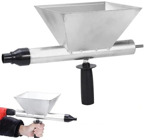 PUCHEN caulking gun Electric Cement Grouting Machine Hand-held Cement Mortar Caulking Guns Automatic Mortar Grout Tool Filling Guns With Nozzle (Color : Small alloy steel)