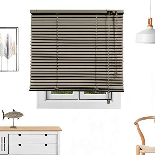 Persiana Veneciana de Aluminio/Calidad Tiendas/instalación Universal a Pared o Techo. Se lo ajustamos a su Medida Ancho x Alto. Color: Gris Oscuro. Medidas: 68cm x 220cm