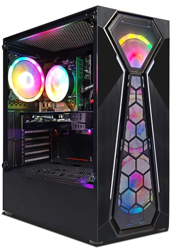 STGsivir PC Gamer Fixe,Ordinateur Gaming,Core i7 8th up to 4.1 Ghz,32Go DDR4,1To SSD,WiFi 6,BT 5.2,Ventilateur RGB x3,Windows11 Pro