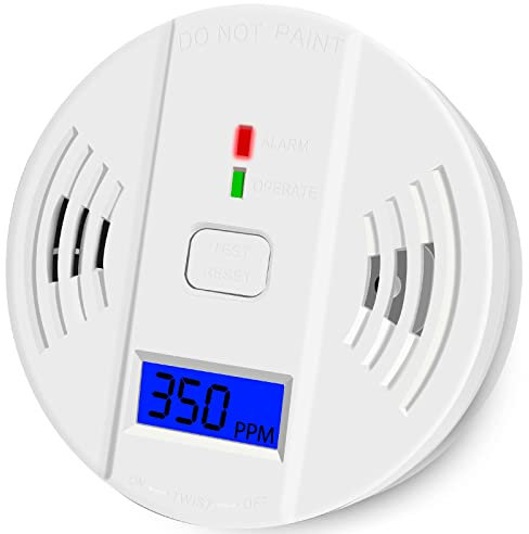 Carbon Monoxide Alarm CO Detector，Carbon Monoxide Monitor with LED Display Test，CO Alarms Monitor for Home Safety,Disaster prevention supplies(AA Battery NOT Included)
