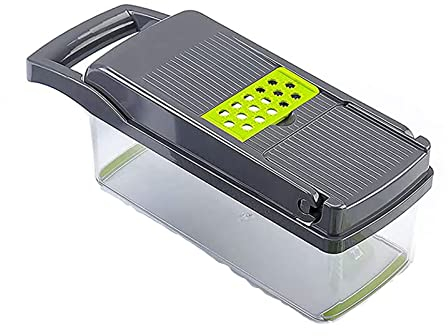 Gemüsezerkleinerer, Würfelschneider, Würfelschneidemaschine – Käsezerkleinerer Mini, Kartoffel-Zwiebel-Knoblauch-Zerkleinerer mit Behälter, tragbarer Saiten-Gemüsezerkleinerer, Küchenmaschine klein,
