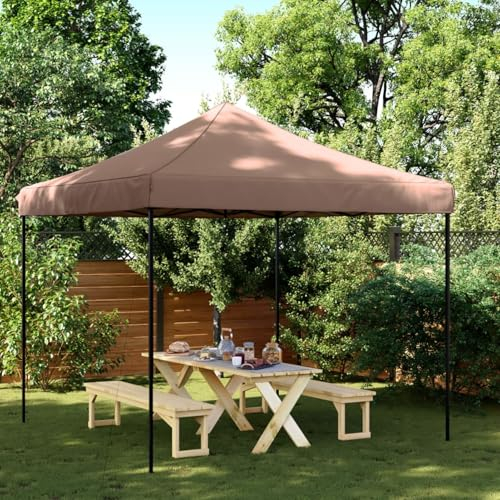 JUDYY Partyzelt Faltbar Pop-Up Braun 292x292x315 cm, Festzelt, Pavillion, Bierzelt, Garten Party Zelt, Gartenzelt, Grillpavillon - 4004918