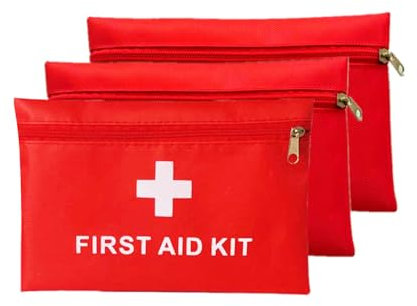 JCUGSBS Botiquín de Primeros Auxilios 3Piezas, Mini Kit Primeros Auxilios, Botiquin Pequeño para Coche Casa Lugar Trabajo Mochila y Acampar Senderismo Viaje