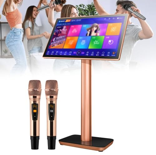 Lecteur de karaoké, avec micro sans fil, écran tactile 19,5/22 pouces 1/2/3/4/8 To, divertissement à domicile, film en ligne, sélection intelligente de chansons, téléchargement dans,22inch-4TB