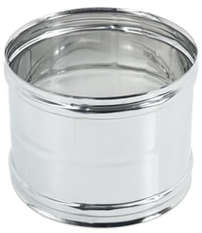 ALLINOX Manicotto Femmina/Femmina In Acciaio INOX Raccordo F/F Per Tubi Canna Fumaria Stufa o Camico (DN 150)